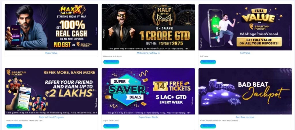 Spartan Poker Casino Bonuses and Promotions