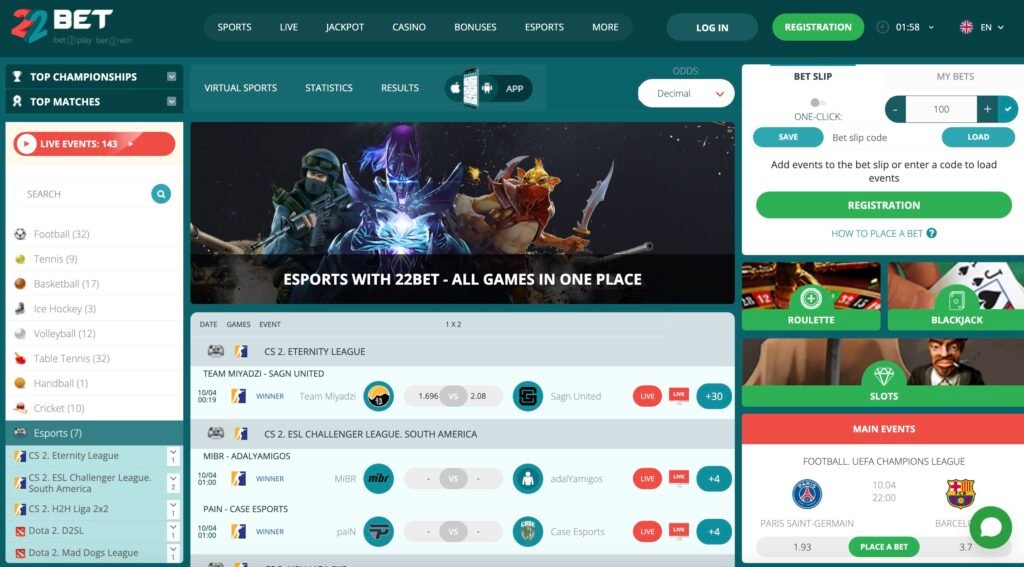 22bet Casino User Experience and Interface