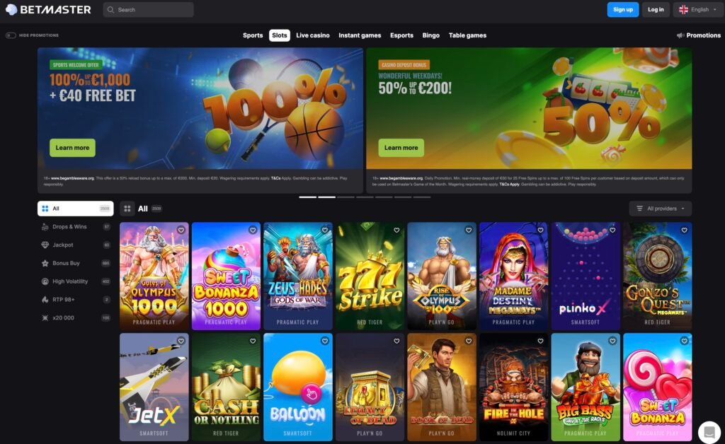 Background of Betmaster Casino