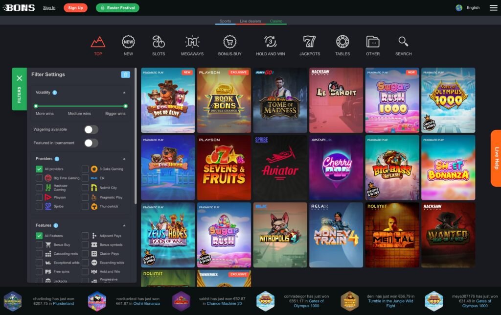 Key Features and Highlights of Bons Casino