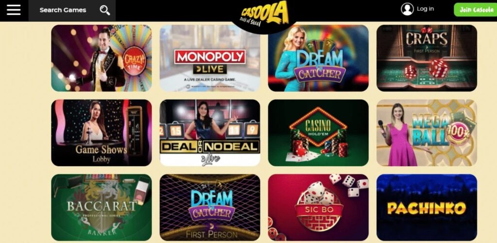 Casoola Casino Game Selection