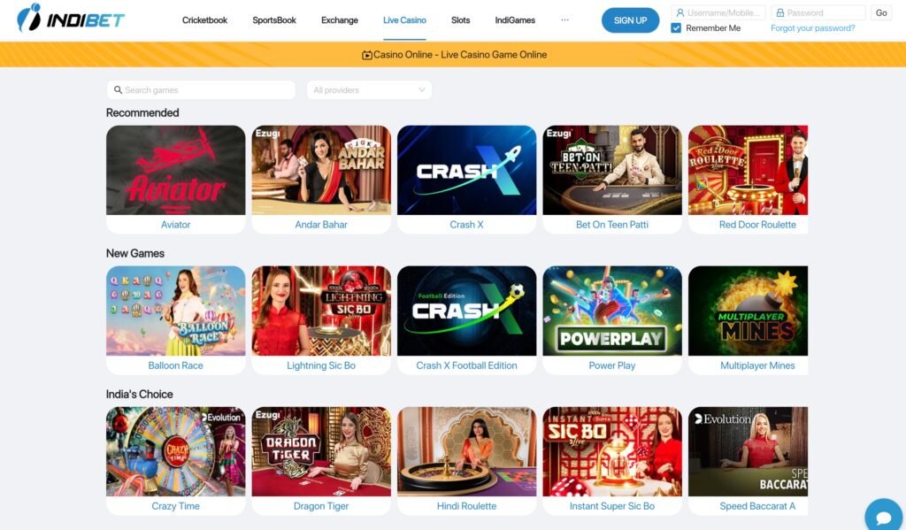 Background of Indibet Casino