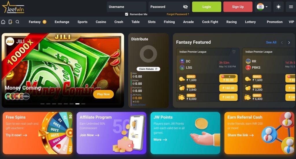 Overview of Jeetwin Casino