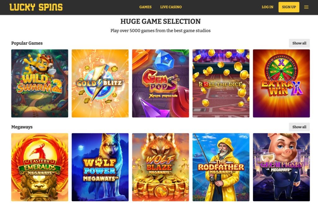 Lucky Spins Game Selection