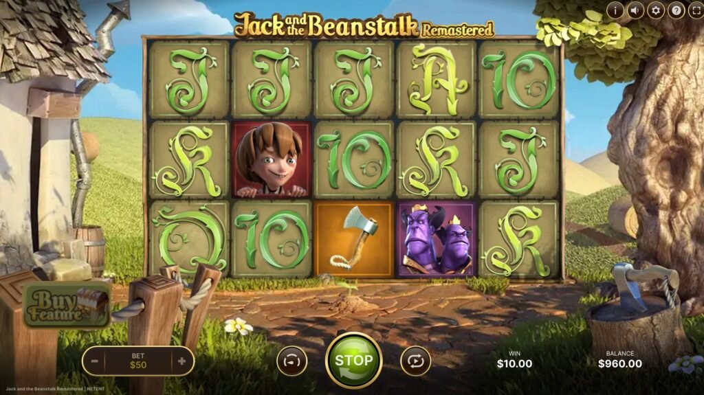 Graphics and Sound Effects in Jack and the Beanstalk Slot