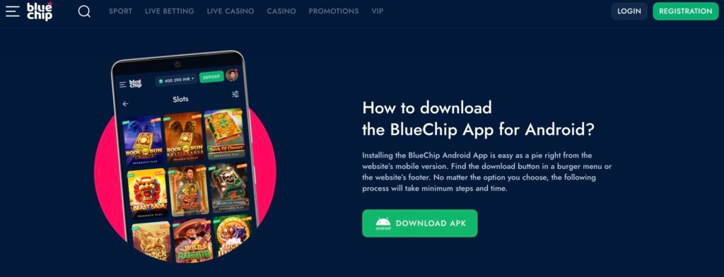 Features of the Bluechip Casino App