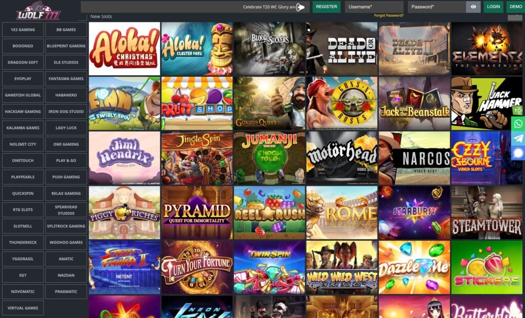 Game Selection at Wolf777 Casino